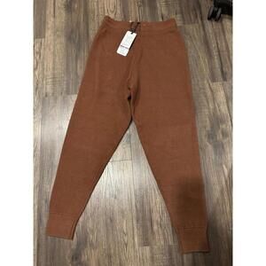 NWT Varley Women’s Kent Knit Joggers brown sz M